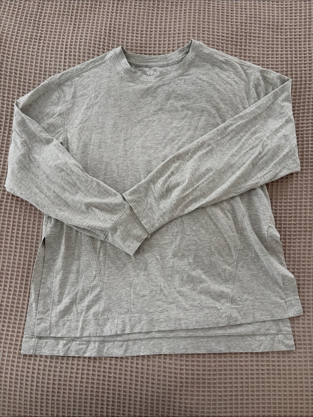 Abercrombie & Fitch Women's Long-Sleeve YPB Crewneck - Light Gray